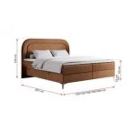 Łóżko kontynentalne EIRA 120x200 - H3 - pomarańczowy, struktura