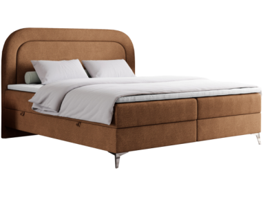 Łóżko kontynentalne EIRA 120x200 - H4 - pomarańczowy, struktura