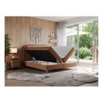 Łóżko kontynentalne EIRA 140x200 - H4 - pomarańczowy, struktura