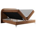 Łóżko kontynentalne EIRA 140x200 - H4 - pomarańczowy, struktura