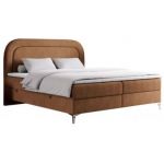 Łóżko kontynentalne EIRA 180x200 - H4 - pomarańczowy, struktura