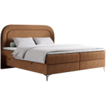 Łóżko kontynentalne EIRA 200x200 - H4 - pomarańczowy, struktura