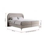 Łóżko kontynentalne EIRA 120x200 - H3 - beżowy, struktura