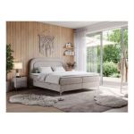 Łóżko kontynentalne EIRA 200x200 - H3 - beżowy, struktura