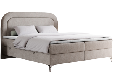 Łóżko kontynentalne EIRA 140x200 - H4 - beżowy, struktura