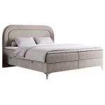 Łóżko kontynentalne EIRA 200x200 - H4 - beżowy, struktura