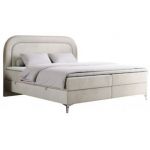 Łóżko kontynentalne EIRA 200x200 - H3 - beżowy, welwet