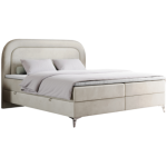 Łóżko kontynentalne EIRA 140x200 - H4 - beżowy, welwet