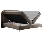 Łóżko kontynentalne EIRA 140x200 - H3 - brązowy, welwet