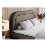 Łóżko kontynentalne EIRA 160x200 - H3 - brązowy, welwet