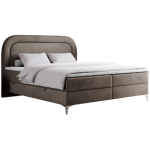 Łóżko kontynentalne EIRA 140x200 - H4 - brązowy, welwet