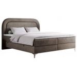 Łóżko kontynentalne EIRA 160x200 - H4 - brązowy, welwet