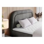 Łóżko kontynentalne EIRA 180x200 - H3 - ciemnoszary, welwet