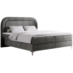 Łóżko kontynentalne EIRA 140x200 - H4 - ciemnoszary, welwet