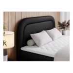 Łóżko kontynentalne EIRA 180x200 - H3 - czarny, ekoskóra