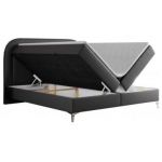 Łóżko kontynentalne EIRA 160x200 - H3 - ciemnoszary, ekoskóra