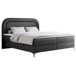 Łóżko kontynentalne EIRA 200x200 - H4 - ciemnoszary, ekoskóra