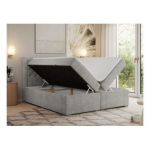 Łóżko kontynentalne JASIR 120x200 - H3 - jasnoszary, struktura