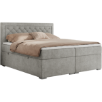 Łóżko kontynentalne JASIR 180x200 - H3 - jasnoszary, struktura