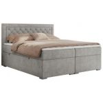 Łóżko kontynentalne JASIR 200x200 - H4 - jasnoszary, struktura