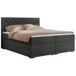 Łóżko kontynentalne JASIR 180x200 - H3 - ciemnoszary, struktura