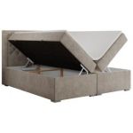 Łóżko kontynentalne JASIR 120x200 - H3 - beżowy, struktura