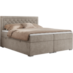 Łóżko kontynentalne JASIR 140x200 - H4 - beżowy, struktura