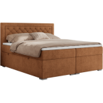 Łóżko kontynentalne JASIR 120x200 - H4 - pomarańczowy, struktura