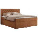 Łóżko kontynentalne JASIR 120x200 - H4 - pomarańczowy, struktura