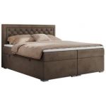 Łóżko kontynentalne JASIR 180x200 - H3 - brązowy, welwet