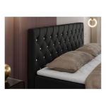 Łóżko kontynentalne ROMA 120x200 - H3 - czarny, ekoskóra