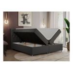 Łóżko kontynentalne ROMA 180x200 - H3 - szary, ekoskóra