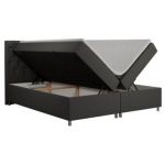 Łóżko kontynentalne ROMA 160x200 - H4 - szary, ekoskóra