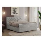 Łóżko kontynentalne ROMA 180x200 - H3 - jasnoszary, struktura