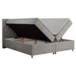 Łóżko kontynentalne ROMA 120x200 - H4 - jasnoszary, struktura