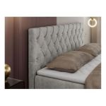 Łóżko kontynentalne ROMA 160x200 - H4 - jasnoszary, struktura