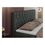 Łóżko kontynentalne ROMA 120x200 - H3 - ciemnoszary, struktura