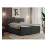 Łóżko kontynentalne ROMA 140x200 - H3 - ciemnoszary, struktura