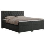 Łóżko kontynentalne ROMA 200x200 - H3 - ciemnoszary, struktura