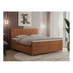 Łóżko kontynentalne ROMA 120x200 - H3 - pomarańczowy, struktura