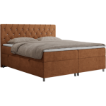 Łóżko kontynentalne ROMA 140x200 - H3 - pomarańczowy, struktura