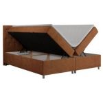 Łóżko kontynentalne ROMA 200x200 - H3 - pomarańczowy, struktura