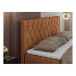 Łóżko kontynentalne ROMA 160x200 - H4 - pomarańczowy, struktura