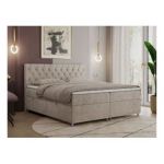 Łóżko kontynentalne ROMA 140x200 - H3 - beżowy, struktura