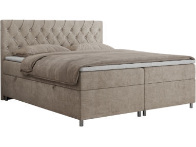 Łóżko kontynentalne ROMA 200x200 - H3 - beżowy, struktura