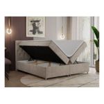 Łóżko kontynentalne ROMA 120x200 - H4 - beżowy, struktura