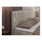 Łóżko kontynentalne ROMA 140x200 - H4 - beżowy, struktura