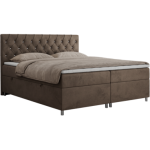 Łóżko kontynentalne ROMA 160x200 - H4 - brązowy, welwet