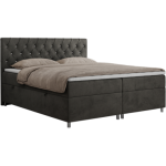 Łóżko kontynentalne ROMA 120x200 - H3 - ciemnoszary, welwet