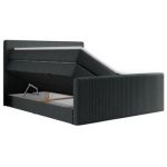 Łóżko kontynentalne KING DOREN 200x200 - H3 - ciemnoszary, struktura